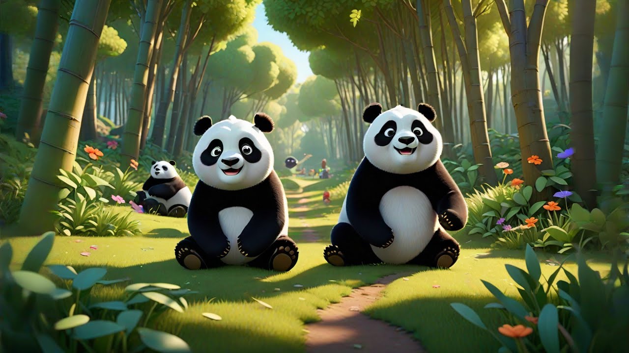 Two Chubby Pandas Learn to Skip | Panda Exercise Song for Kids | Fun Learning Rhyme for Toddlers