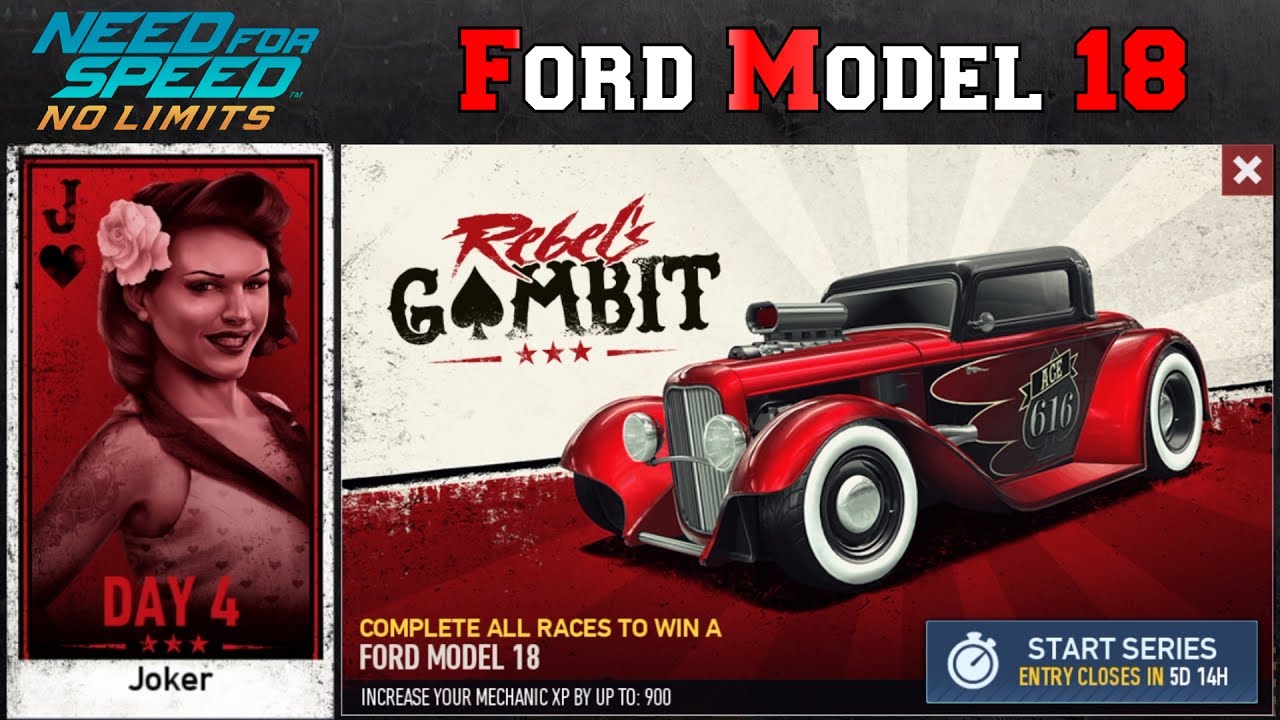 NFS No Limits | Rebel's Gambit - Ford Model 18 | Day 4 (4 stars stage-up)