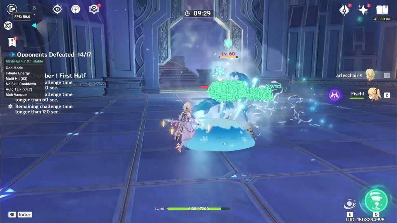Genshin impact cheat minty spiral abyss showcase youtube
