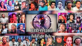 Luffy VS Lucci Full Fight Reaction Mashup | Gear 5 Luffy VS Awakened Lucci | One Piece Episode 1100