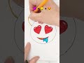 Emoji mix drawing drooling face with horns and hearteyes satisfying creative art draw shorts