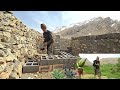 Iran nomadic life: Building shelters for goat kids in cold weather for mountain migration