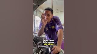 Timing belt berminyak sampai kembang dan putus.