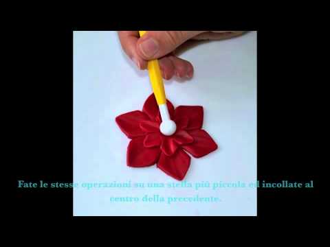 Stella Di Natale Pasta Di Zucchero Tutorial.Tutorial Stella Di Natale Semplice In Pasta Di Zucchero Youtube