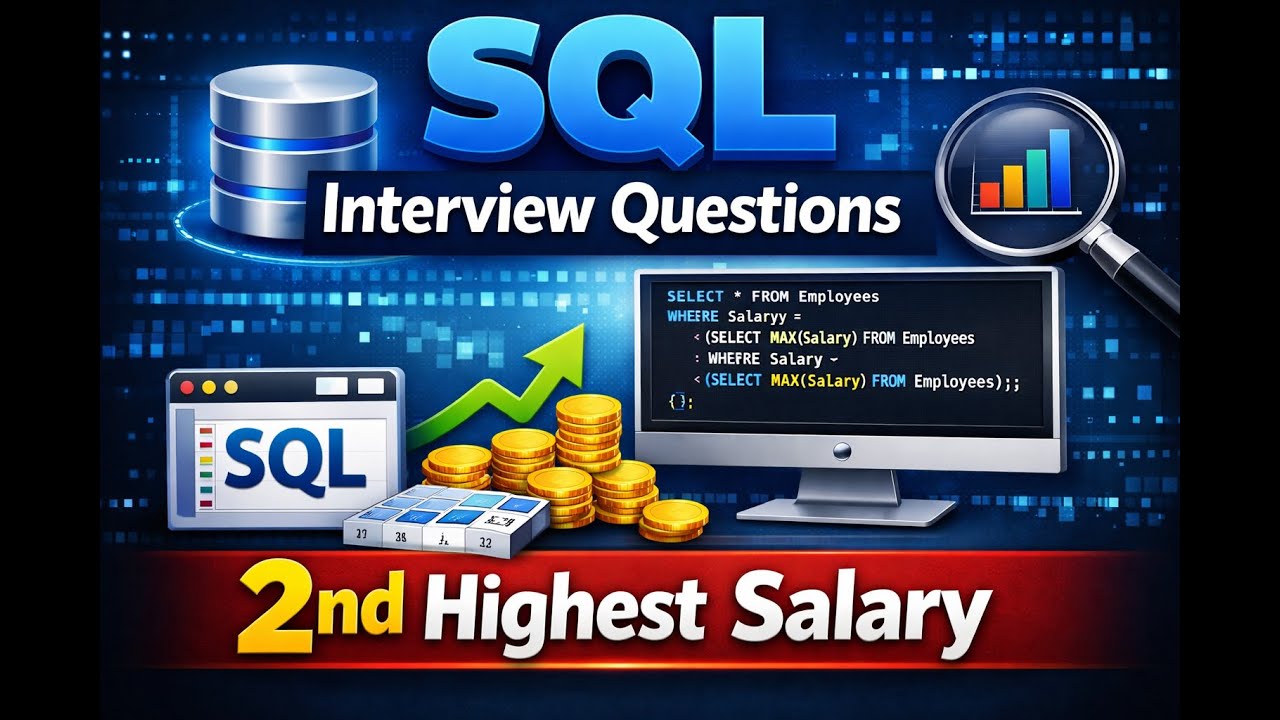 SQL Interview Question #1 | Second Highest Salary | #SQL #DataAnalyst # ...