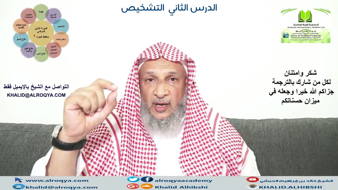 الدورة التثقيفية  للمرضى في العلاج الروحي الجزء الثاني /  الدرس الثاني التشخيص