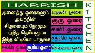 அனைத்து ஓரைகளும் அவற்றின் நேரமும் அறியணுமா ? | ALL OORAI TIMINGS Tamil