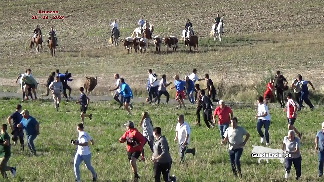 Encierro de Atanzón 28-09-204 Correr Correr que viene el Toro GuadaEncierros