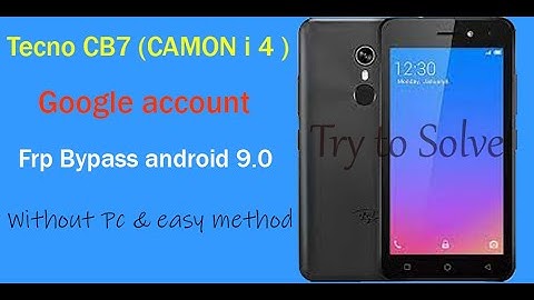 Tecno CB7 (CAMON i 4 ) Frp Bypass Without pc