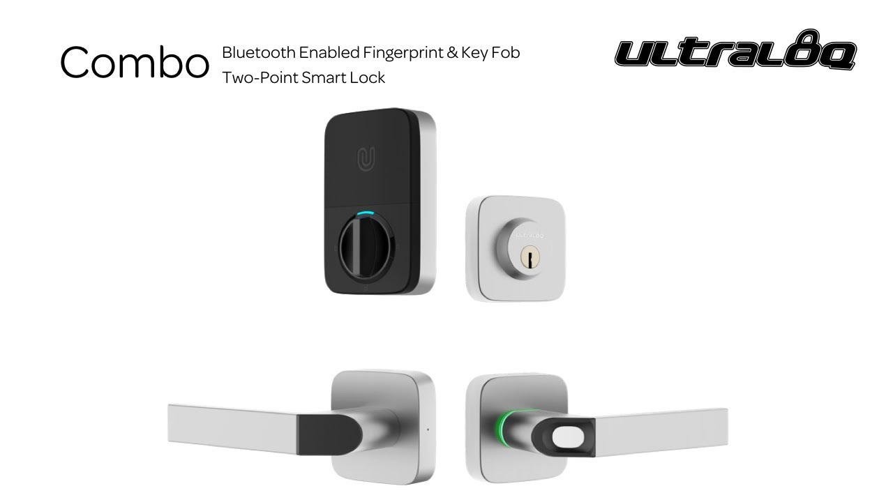 Ultraloq Combo // Fingerprint + Key Fob Two-Point Smart Lock // Satin Nickle (Smart Lock Only) video thumbnail