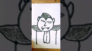 DISEGNO DI HALLOWEEN FACILE/CORTOMETRAGGI/FYP/PAGINA PER TE/DISEGNO DI UN VAMPIRO CARINO