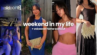 WEEKEND IN MY LIFE: voiceover leg day, recovering from being sick, wedding guest outfits