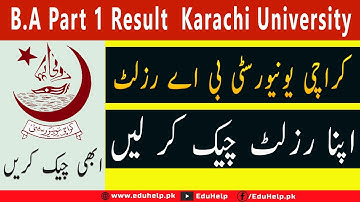 B A Part 1 Result 2021 Karachi University Regular  Private
