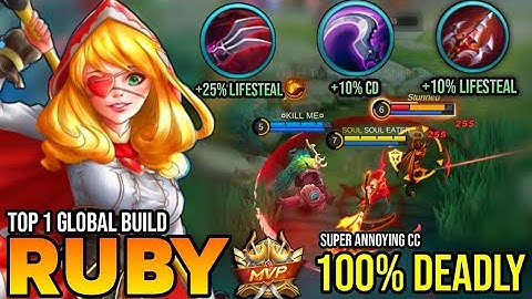RUBY BEST BUILD 2022 | BUILD TOP 1 GLOBAL RUBY GAMEPLAY | MOBILE LEGENDS✓