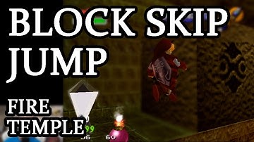 Block Skip Glitchless Jump Setup with Bomb for Fire Temple : 4 frames