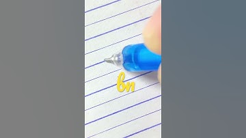 bn - Learn to write cursive small letter connections | Cursive handwriting practice for beginners