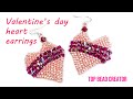 Valentine&#39;s day heart earrings tutorial, How to make heart shaped earrings.