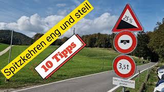 10 Tipps für Spitzkehren eng und steil mit dem Motorrad