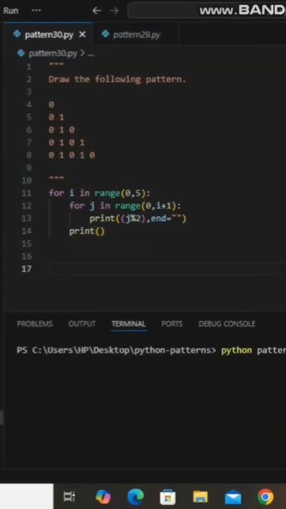 Pattern Program in python - YouTube