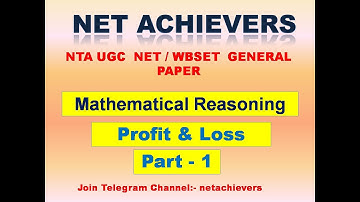 Mathematical Reasoning | Profit & Loss Part 1 | Saheb Samanta | NTA UGC NET/ SET General Paper