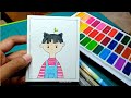 Draw and Paint Cute Little Girl 👧