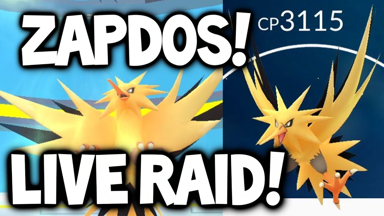 FIRST POKEMON GO LEGENDARY ZAPDOS RAID LIVE! (ZAPDOS POKEMON GO RAID