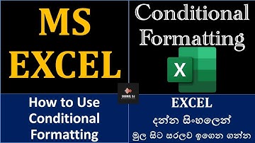 MS Excel Conditional Formatting How to Use Conditional Formatting Learn Computer in Sinhala