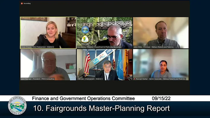 Santa Clara County Finance and Government Operations September 15, 2022 2:00  PM