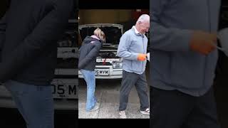 Dad loves coming to help work on the car… and being on camera