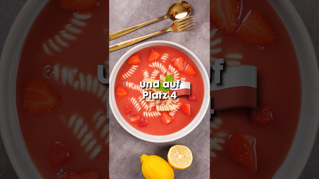 Erdbeersuppe mit Nudeln🇵🇱🤯 (Platz 4) - YouTube Erdbeersuppe mit Nudeln🇵🇱🤯 (Platz 4) - YouTube