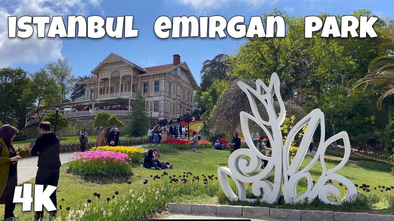 [4K] 🦊 Istanbul Walk Tulip Festival at Emirgan Park: Walking Tour