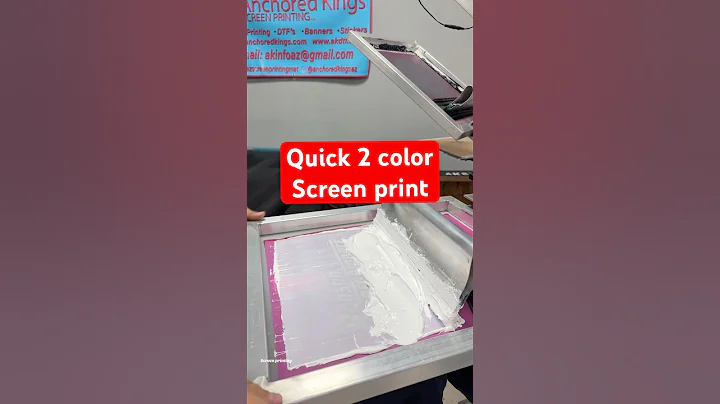 Quick 2 color screen print. #screenprinting #smallbusiness #tshirt #tshirts