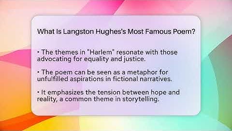 What Is Langston Hughes