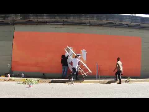 Artistas pintan murales en Caracas exigiendo la pronta liberación de Alex Saab