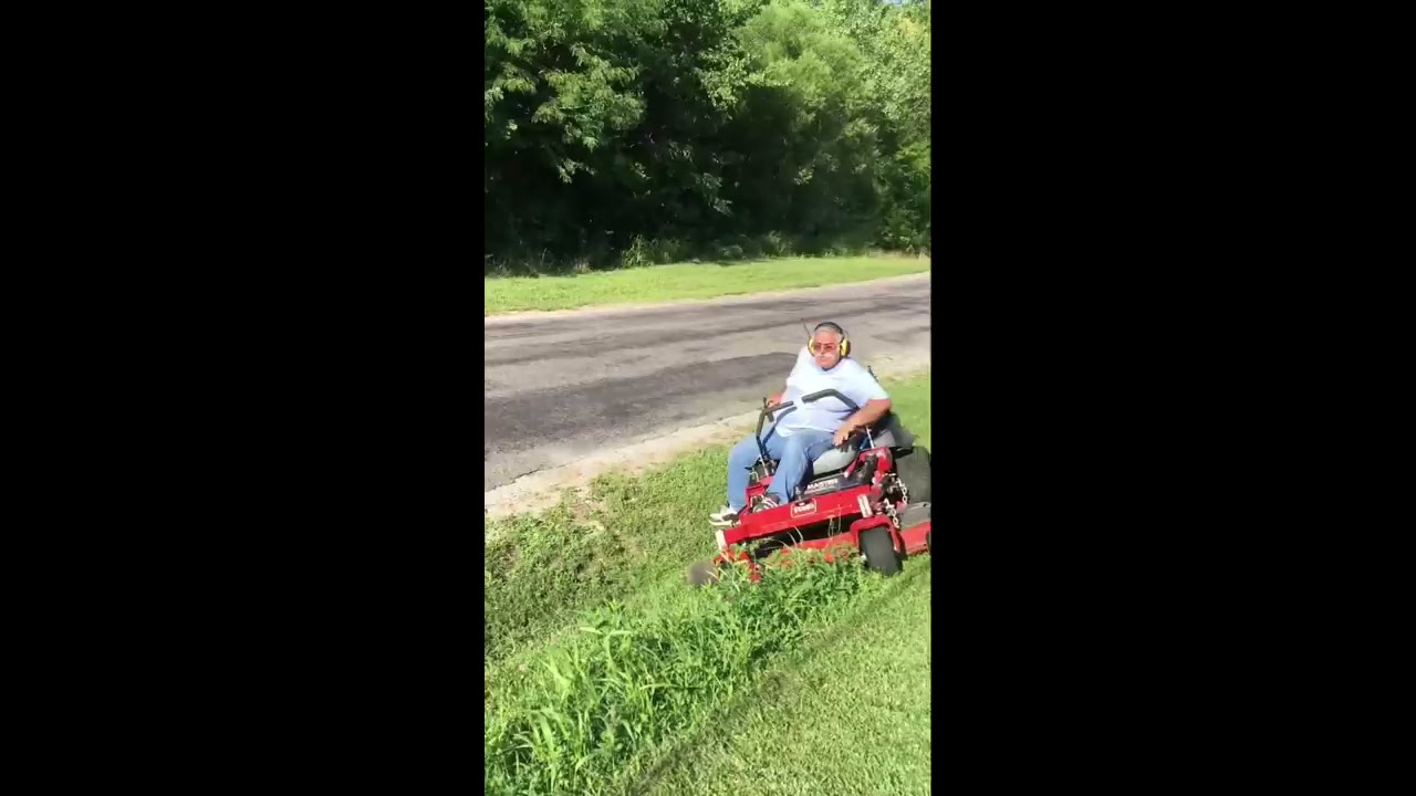 How NOT To Mow A Hillside 1st Day With The New Mower