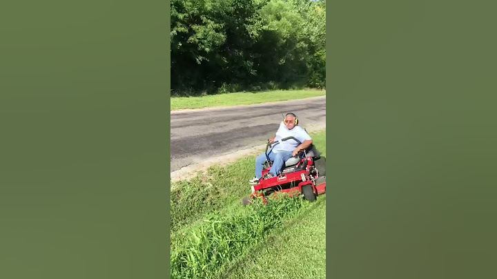 How NOT to mow a hillside  1st day with the new mower