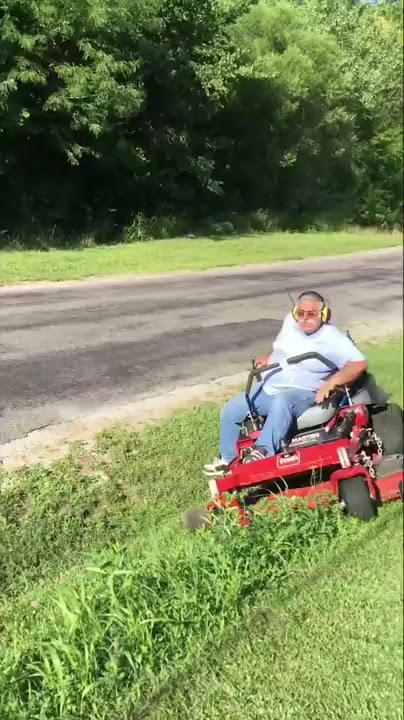 How NOT to mow a hillside  1st day with the new mower