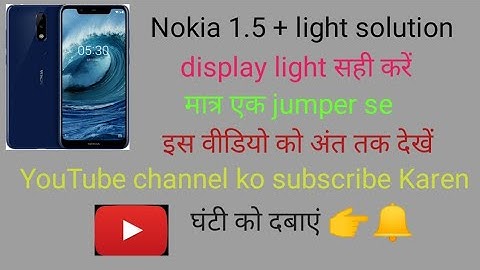 Nokia 5.1+ display light IC jumper