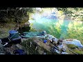 小舟を持って真冬の山と海で釣りとソロキャンプしたよ!