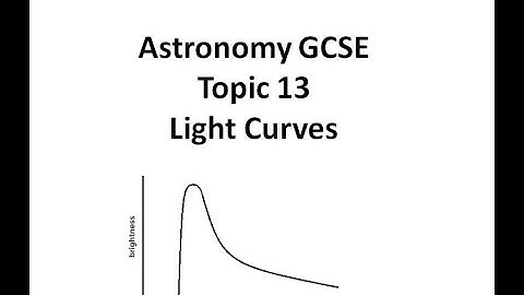 Astronomy GCSE: Topic 13 Light Curves