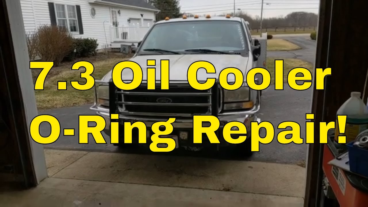 Replacing oil cooler orings in a leaky 7.3 Ford Powerstroke Diesel
