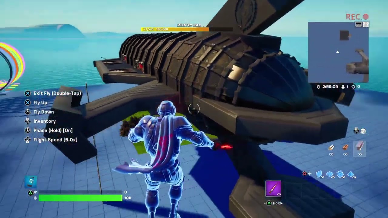 Fortnite creative custom the fortress and io blimp and drill