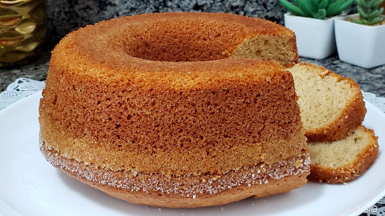 Receita de Bolo de Banana com calda caseiro tradicional