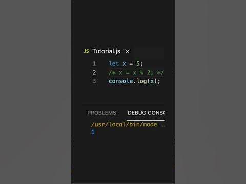 how to use the remainder assignment (%=) operator in JavaScript #coding ...