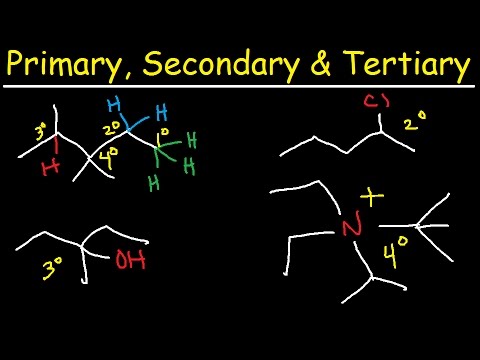 Video: Hva er primært sekundært og tertiært hydrogen?