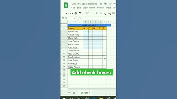 Add Check Boxes in Spreadsheet | #short #spreadsheets #googlesheets #excel #exceltips