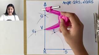 Example of Bisecting Angles | Bisecting 90 Degree Angle | Compass Construction | Geometry