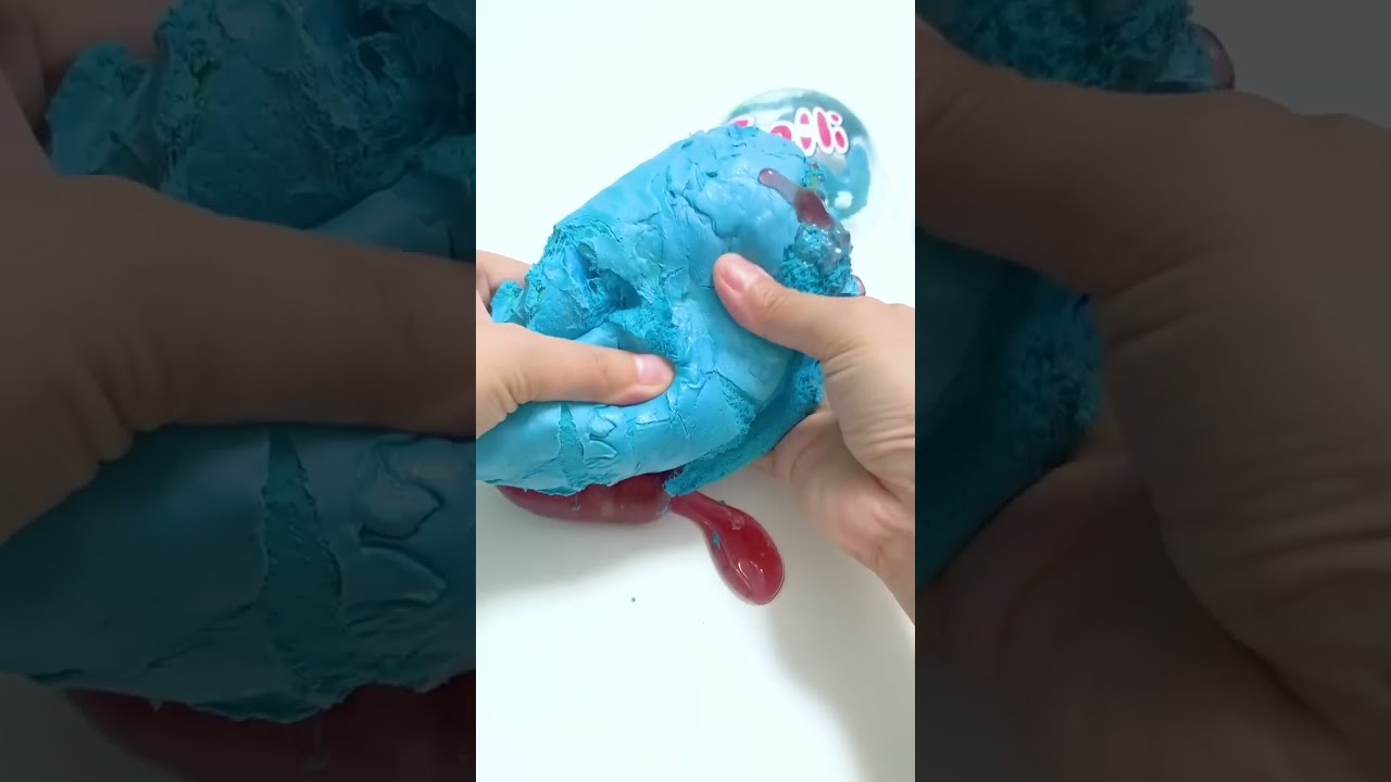 巨大スライムの簡単な作り方♪混ぜるだけでふわもちスライム作っ