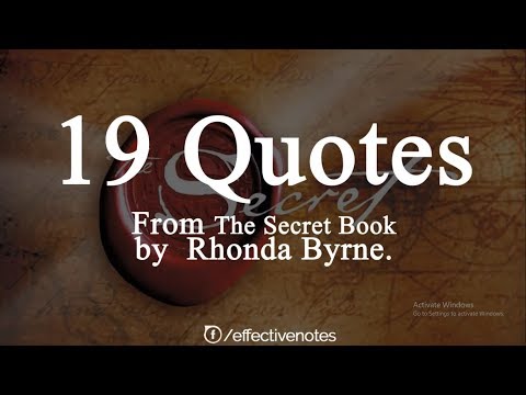 The Secret Book by Rhonda Byrne | 19 Quotes