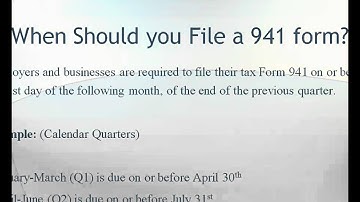 Tax Form 941 Instructions (Filing Requirements) - Video